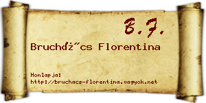 Bruchács Florentina névjegykártya